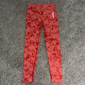 Red camo gymshark leggings